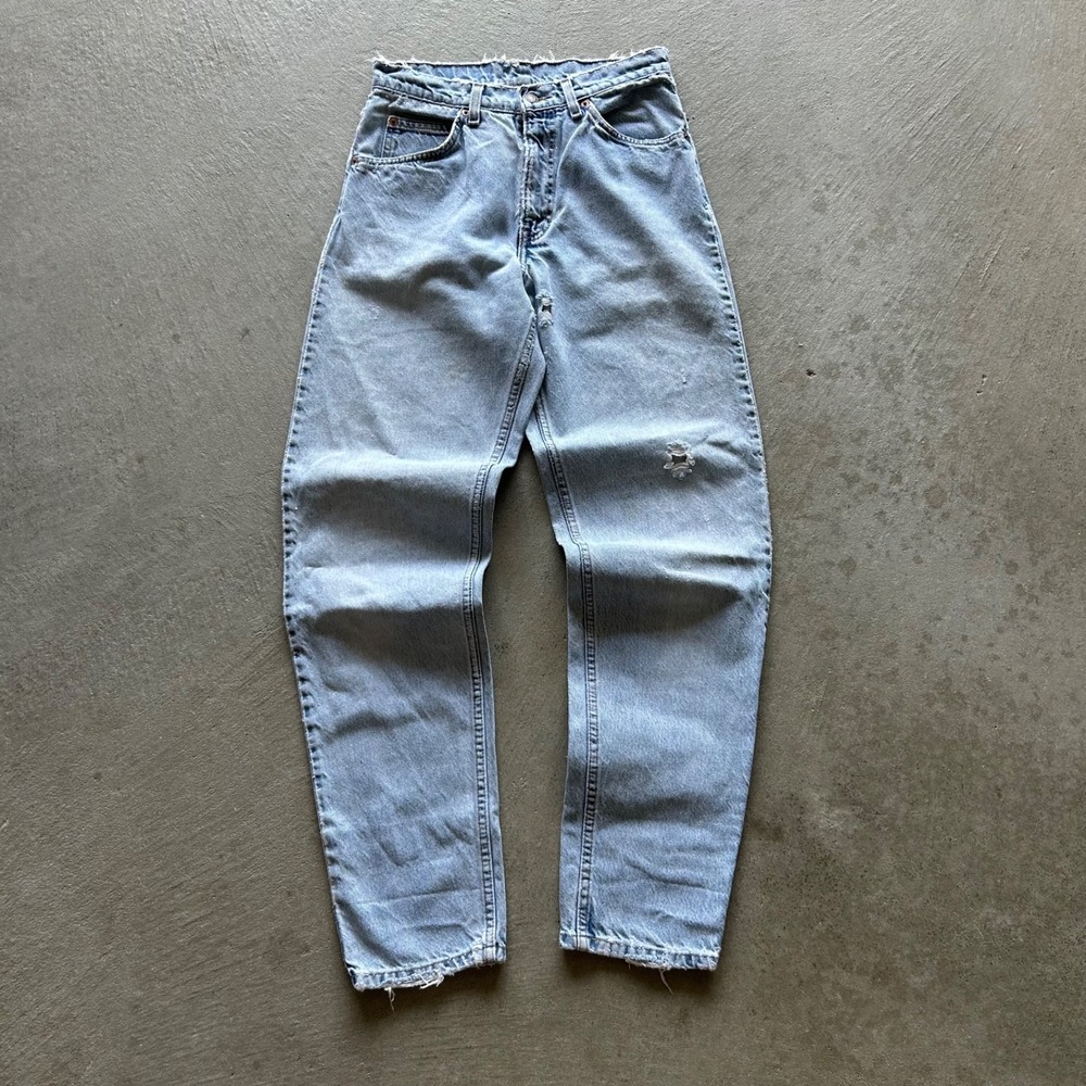 Vintage 90s Levis 550 Jeans Size 31x34 Blue Relaxed Fit Tapered Leg Distressed